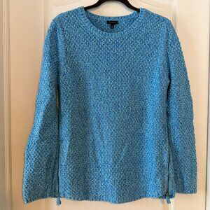 Talbots Blue Marled Crew Neck Sweater Size M in Very Good Condition.
